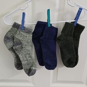 Bombas Men's Gray, Blue, and Green Socks Trio